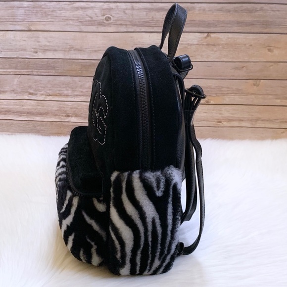 UGG Dannie II Mini Backpack Sheepskin Zebra - Picture 5 of 11